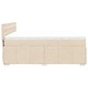 Боксспринг легло с матрак, кремаво, 200x200 см, плат