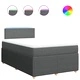 Боксспринг легло с матрак, тъмносиво, 120x190 см, плат