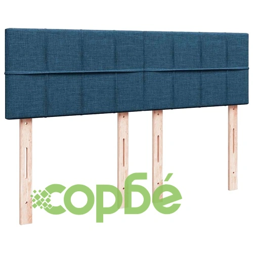 Боксспринг легло с матрак, синьо, 140x190 см, плат ➤ топ цена ➤ sorbe.bg