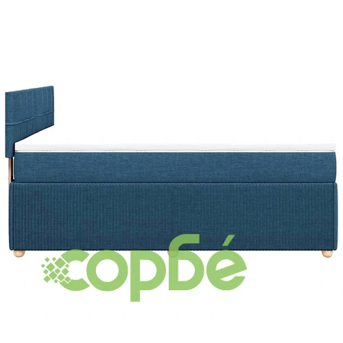 Боксспринг легло с матрак, синьо, 140x190 см, плат ➤ топ цена ➤ sorbe.bg