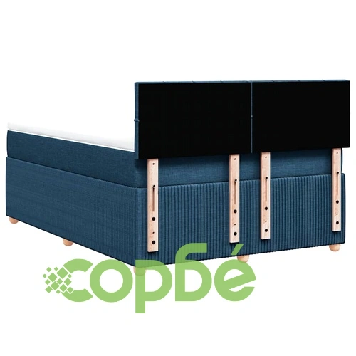 Боксспринг легло с матрак, синьо, 140x190 см, плат ➤ топ цена ➤ sorbe.bg