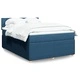 Боксспринг легло с матрак, синьо, 140x190 см, плат