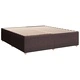 Боксспринг легло с матрак, тъмнокафяво, 200x200 см, плат