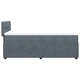 Боксспринг легло с матрак, тъмносиво, 90x200 см, кадифе