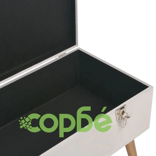 Пейка с отделение за съхранение, 80 см, сиво кадифе ➤ топ цена ➤ sorbe.bg