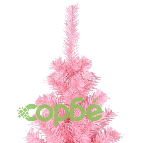 Изкуствена коледна елха със стойка, розова, 240 см, PVC ➤ топ цена ➤ sorbe.bg