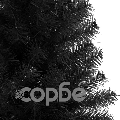 Изкуствена коледна елха със стойка, черна, 240 см, PVC ➤ топ цена ➤ sorbe.bg