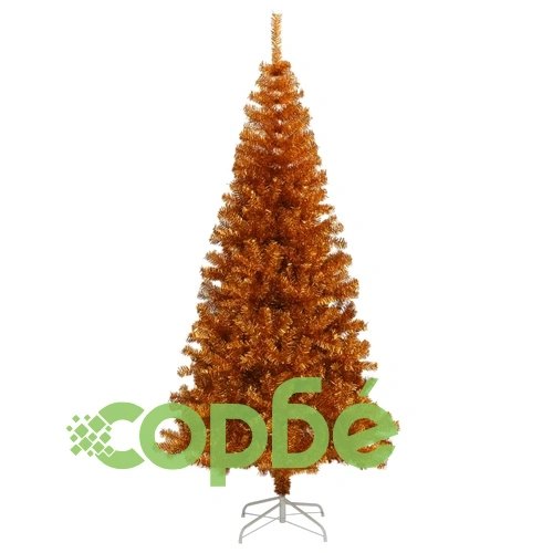 Изкуствена коледна елха със стойка, златна, 240 см, PET ➤ топ цена ➤ sorbe.bg