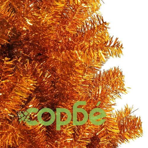 Изкуствена коледна елха със стойка, златна, 240 см, PET ➤ топ цена ➤ sorbe.bg