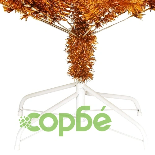 Изкуствена коледна елха със стойка, златна, 240 см, PET ➤ топ цена ➤ sorbe.bg