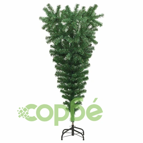 Обърната изкуствена коледна елха със стойка, зелена, 120 см ➤ топ цена ➤ sorbe.bg