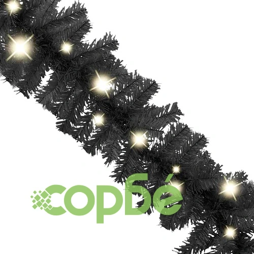 Коледен гирлянд с LED лампички, 10 м, черен ➤ топ цена ➤ sorbe.bg