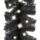 Коледен гирлянд с LED лампички, 10 м, черен