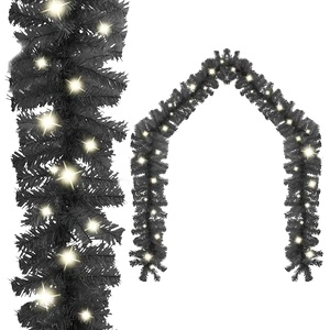 Коледен гирлянд с LED лампички, 20 м, черен