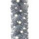 Коледен гирлянд с LED лампички, 5 м, сребрист