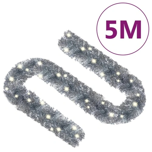 Коледен гирлянд с LED лампички, 5 м, сребрист ➤ топ цена ➤ sorbe.bg