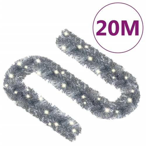 Коледен гирлянд с LED лампички, 20 м, сребрист ➤ топ цена ➤ sorbe.bg