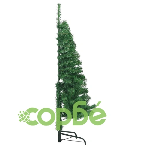 Ъглова изкуствена коледна елха, зелена, 150 см, PVC ➤ топ цена ➤ sorbe.bg