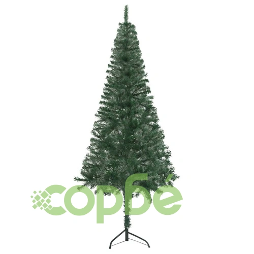 Ъглова изкуствена коледна елха, зелена, 240 см, PVC ➤ топ цена ➤ sorbe.bg