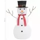 Декоративна фигура на снежен човек с LED лукс плат 90 см