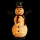 Декоративна фигура на снежен човек с LED лукс плат 120 см