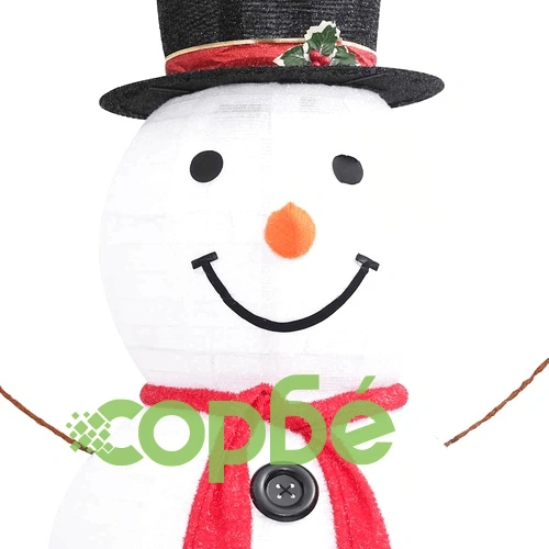 Декоративна фигура на снежен човек с LED лукс плат 180 см ➤ топ цена ➤ sorbe.bg