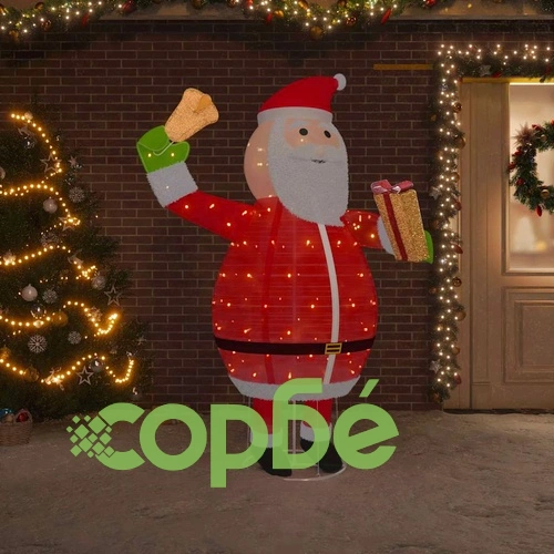 Декоративна коледна фигура Дядо Коледа LED луксозен плат 180 см ➤ топ цена ➤ sorbe.bg