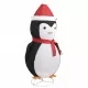 Декоративен коледен снежен пингвин LED луксозен плат 180 см