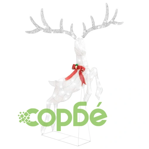 Коледна украса летящ елен, 120 LED, бял, студено бяло ➤ топ цена ➤ sorbe.bg