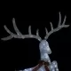 Коледна украса летящ елен, 120 LED, бял, студено бяло