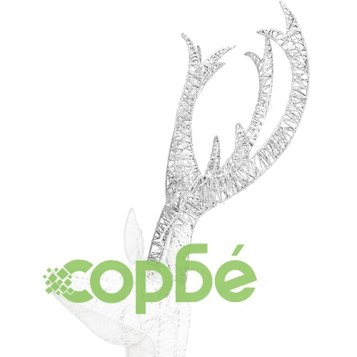 Семейство северни елени коледна украса бяло и сребристо 201 LED  ➤ топ цена ➤ sorbe.bg
