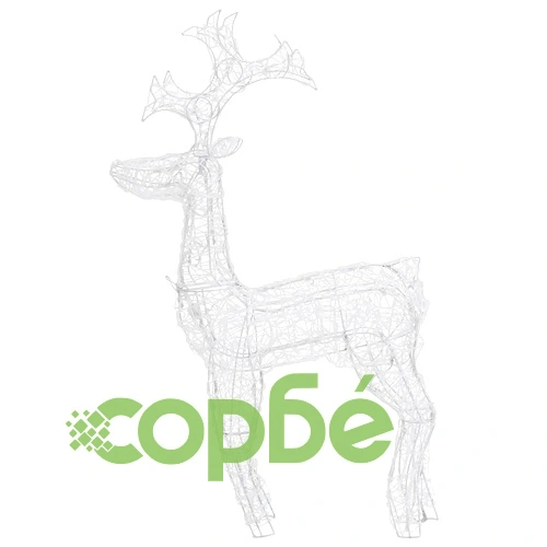 Коледна украса северен елен 90 LED 60x16x100 см акрил ➤ топ цена ➤ sorbe.bg