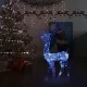Коледна украса елен, акрил, 140 LED, 120 см, синьо