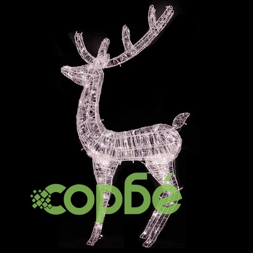 Акрилен коледен елен XXL 250 LED 180 см топло бяло ➤ топ цена ➤ sorbe.bg