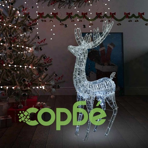 XXL Акрилни коледни елени, 250 LED, 180 см, студено бяло ➤ топ цена ➤ sorbe.bg