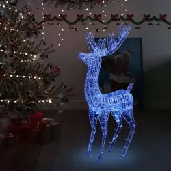 Акрилен коледен елен XXL, 250 LED, 180 см, син