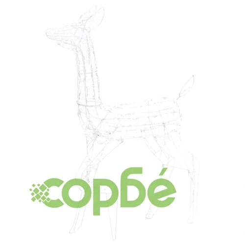 Акрилна коледна украса семейство елени, 300 LED, топло бяло ➤ топ цена ➤ sorbe.bg