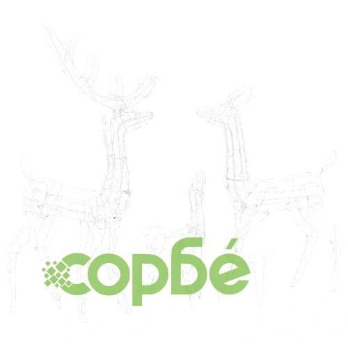 Акрилна коледна украса семейство елени, 300 LED, топло бяло ➤ топ цена ➤ sorbe.bg