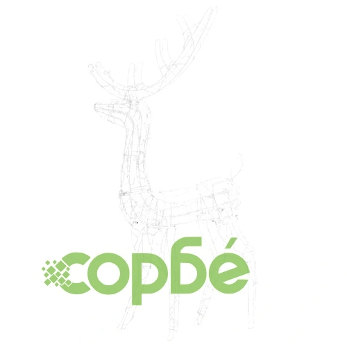 Акрилна коледна украса семейство елени, 300 LED, топло бяло ➤ топ цена ➤ sorbe.bg