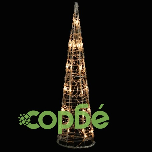 Акрилна декоративна пирамида LED светещ конус топло бял 60 см ➤ топ цена ➤ sorbe.bg