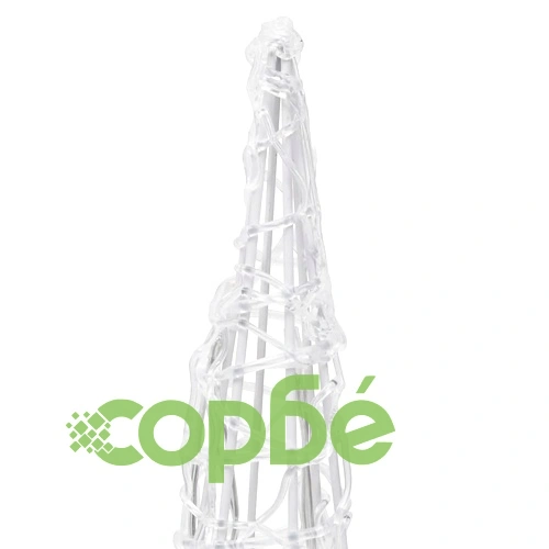 Акрилна декоративна пирамида, LED светещ конус, синя, 60 см ➤ топ цена ➤ sorbe.bg