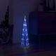 Акрилна декоративна пирамида, LED светещ конус, синя, 60 см