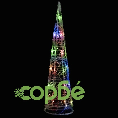 Акрилна декоративна пирамида LED светещ конус многоцветен 60 см ➤ топ цена ➤ sorbe.bg