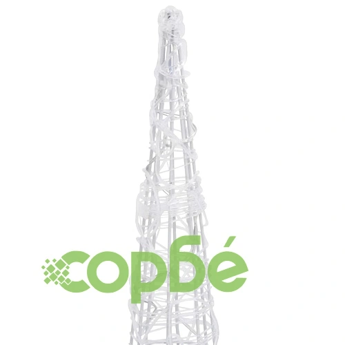 Акрилна декоративна пирамида LED светещ конус топло бял 90 см ➤ топ цена ➤ sorbe.bg