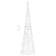Акрилна декоративна пирамида LED светещ конус топло бял 90 см