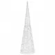 Акрилна декоративна пирамида LED светещ конус студено бяла 90см
