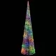 Акрилна декоративна пирамида, LED светещ конус, цветна, 90 см