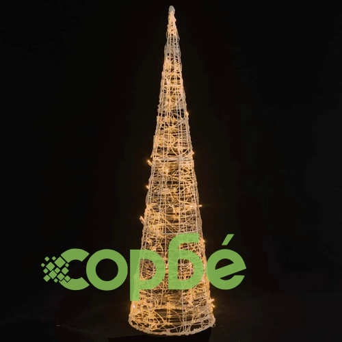 Акрилна декоративна пирамида LED светещ конус топло бял 120 см ➤ топ цена ➤ sorbe.bg