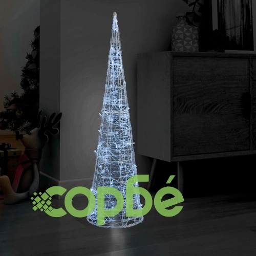 Акрилна декоративна пирамида LED светещ конус студено бял 120см ➤ топ цена ➤ sorbe.bg