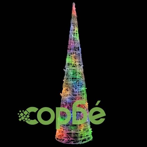 Акрилна декоративна пирамида LED светещ конус многоцветен 120см ➤ топ цена ➤ sorbe.bg